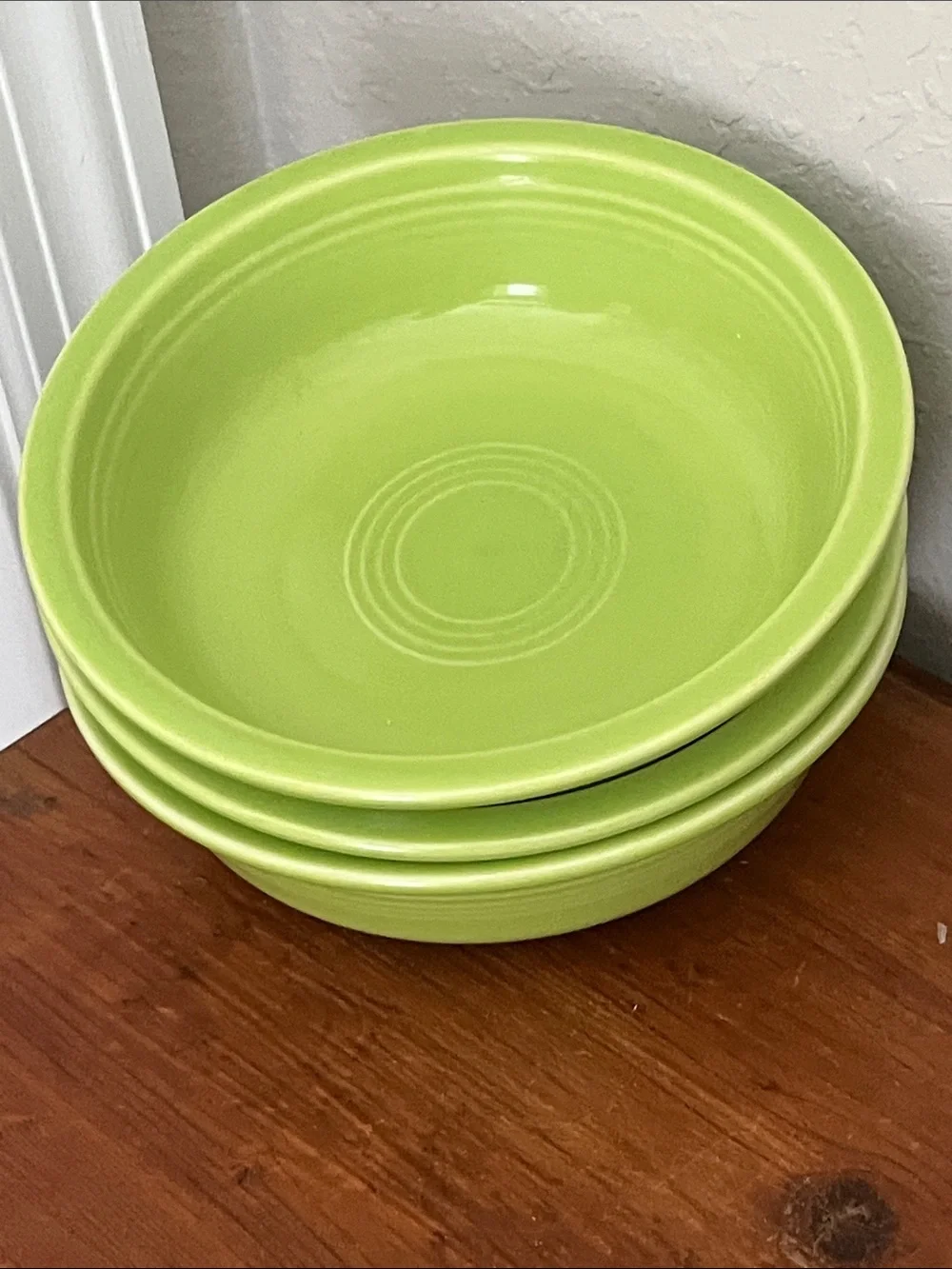 Fiestaware Homer Laughlin Chartreuse Ceramic Concentric Coupe /Cereal 7 in